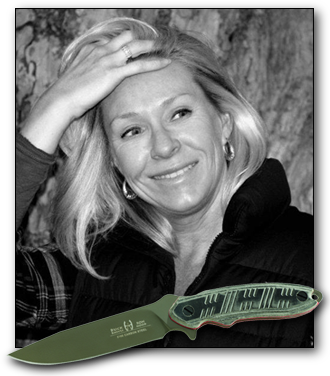 Karen Hood at 2012 SHOT Show promoting the BUCK Punk